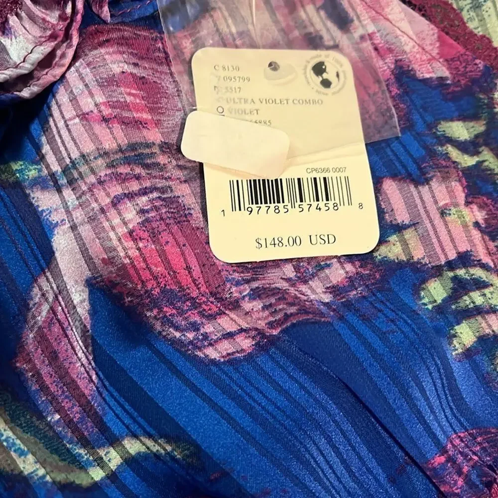 FREE PEOPLE FP SPRING FLING MINI ULTRA VIOLET COMBO Dress XS